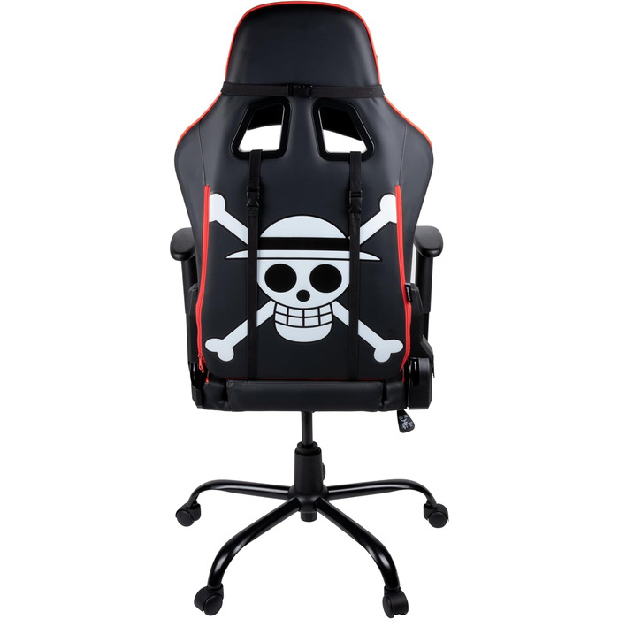 Ігрове крісло Konix One Piece, PU-шкіра, 150° нахил, регульовані підголівник і подушка для попереку, чорний з червоним