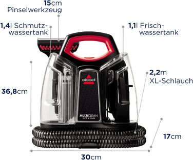 Вакум-мийка для килимів та м'яких меблів BISSELL з HeatWave технологією, 330W, 36988