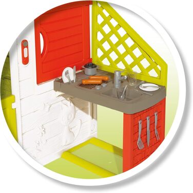 Дитячий будиночок Smoby Neo Friends Haus – для хлопчиків та дівчаток від 3 років, з кухнею, розширюваний, для вулиці та дому