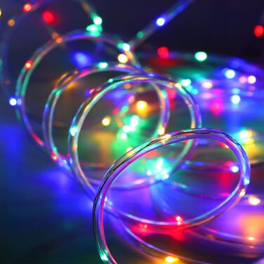 Кольорова світлодіодна LED стрічка-шланг 30м, водонепроникна гірлянда з 300 LED, з пультом керування, димером та таймером для вулиці, балкона та святкового декору