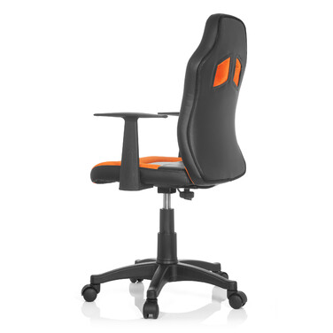 Дитячий письмовий стілець / дитяче крісло TEEN GAME AL чорний/помаранчевий hjh OFFICE