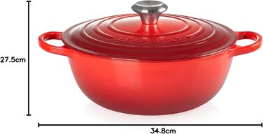 Каструля Le Creuset Signature La Marmite з чавуну 26 см, 4,1 л, для всіх типів плит та індукції, червона
