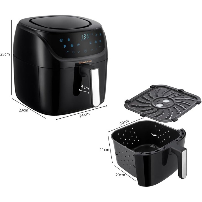 Фритюрниця Russell Hobbs SatisFry Rapid AirFryer 4л з нержавіючої сталі, 7 функцій, 10 програм, без олії