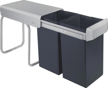 Смітник Wesco Double Boy Deluxe, нержавіюча сталь, сірий алюміній