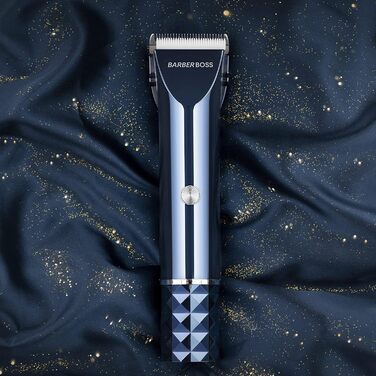 Професійна машинка для стрижки волосся та бороди BarberBoss QR-2091, акумуляторна, USB-зарядка, 2 швидкості, LED-дисплей, титаново-керамічне лезо