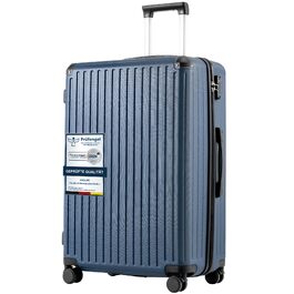 Валіза велика COOLIFE XL (75.5 см), твердий корпус ABS+PC, темно-синя