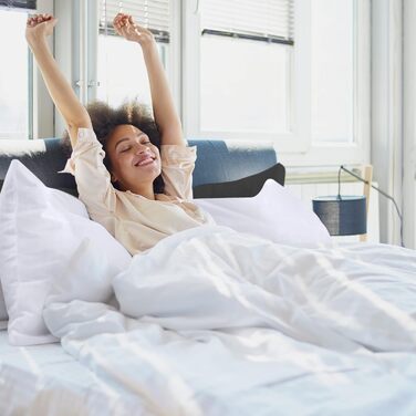 Подушка для вагітних та сну Utopia Bedding 40x145 см, м'яка подушка-обіймашка з наповнювачем з порожнистого волокна для підтримки тіла та сну на боці, біла