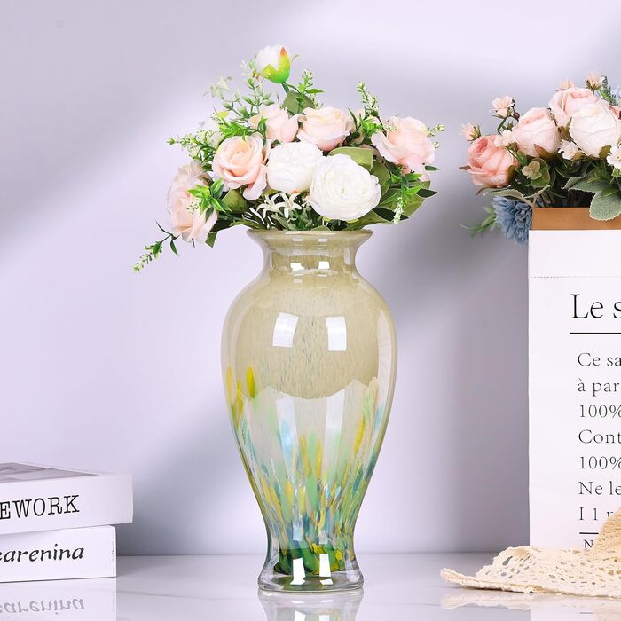 Ваза для квітів Murano Glas Mevsvase, 30 см, барвисті бутони - декор для столу, весілля, інтер'єру