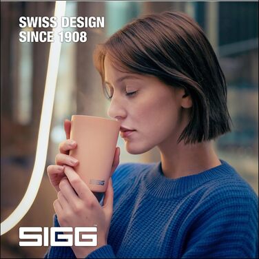 Кавова чашка SIGG Neso Pure Ceram з Tritan-кришкою, нержавіюча сталь 18/8, 0.3L/0.4L, миється в посудомийній машині, BPA-free, рожевий колір (0.3L)