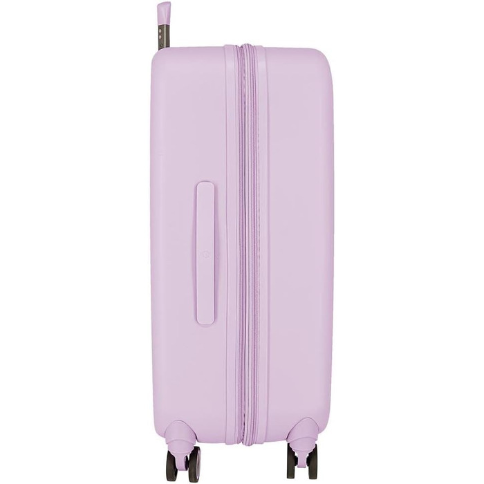 Кабінний чемодан Enso Annie Lila 40x55x20 см, жорсткий ABS, TSA-замок, 37 л, 2,74 кг, 4 подвійні колеса, ручна поклажа, розширюваний, бузковий