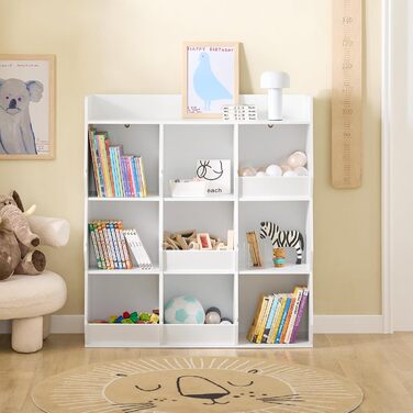 Полиця для дитячих книжок SoBuy Montessori, зелена, 80x104x34 см (KMB55-K-GR)