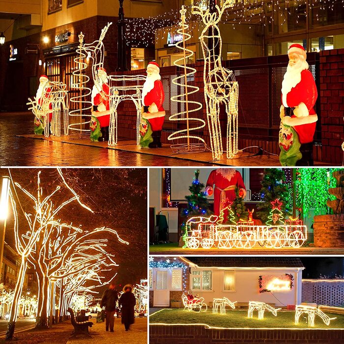 Світлодіодна гірлянда HAUSPROFI 15 м 200 LED з пультом, водонепроникна, для вулиці та дому, 8 режимів, регулювання яскравості, для новорічного декору, свят, Ø5мм
