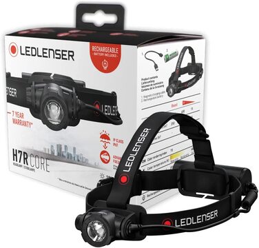 Ліхтар налобний Ledlenser H7R Core, 1000 лм, акумуляторний, водонепроникний IP67, фокусування, плавне затемнення, USB-зарядка, дальність 250 м
