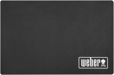 Килимок для гриля Weber 180x100 см, чорний, термостійкий, антибактеріальний, захисний для тераси і балкона