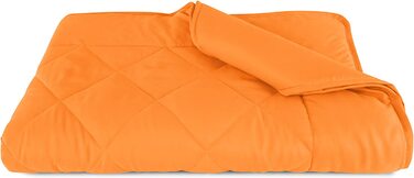 Літня ковдра npluseins 135x200 см, легка, тонка, для спекотної погоди, охолоджуюча, ідеальна для кемпінгу, саду, гостей, помаранчева