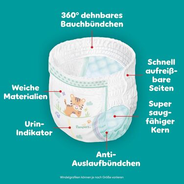 Підгузки-трусики Pampers Baby-Dry розмір 6 (13-19 кг), 138 шт, захист від протікань 360°