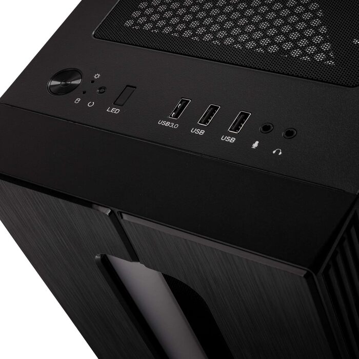 KOLINK Nimbus Midi-Tower ATX RGB комп'ютерний корпус чорний, корпус для ПК з підсвіткою, підтримка водяного охолодження