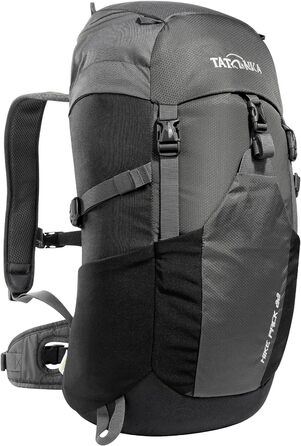 Рюкзак для походів Tatonka Hike Pack 22 л з вентиляцією спини та дощовиком, легкий і зручний туристичний рюкзак, сірий/чорний