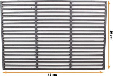 Гриль-решітка TRUTZHOLM 45x30 см, прямокутна, емальована, чавунна плита для гриля