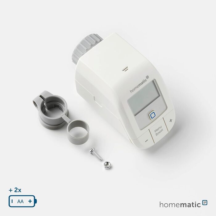 Homematic IP Термостат на радіатор Smart Home, 3 шт. - Цифровий термостат для опалення з керуванням через додаток, сумісний з Alexa та Google Home, легка установка, енергозбереження