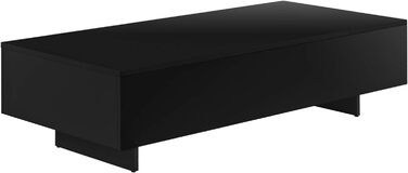 Журнальний стіл [en.casa] Lärketorp 115x55x31 см, чорний, стіл для вітальні, кавовий, приставний, для дивану