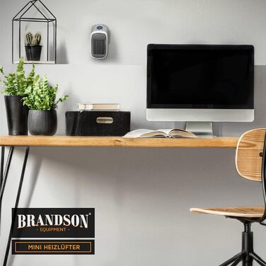 Керамічний обігрівач Brandson з термостатом, цифровим дисплеєм та захистом від перегріву, 400Вт, для ванної та спальні