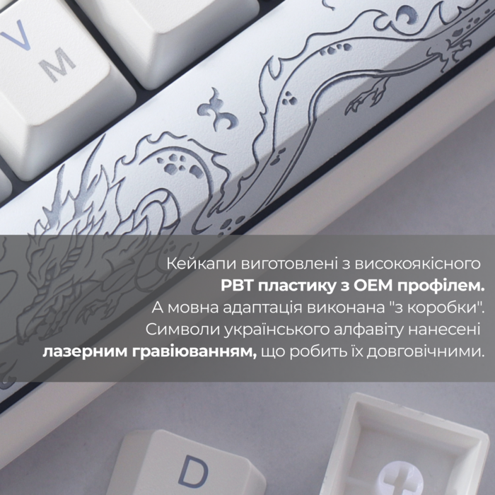 Механічна клавіатура Ducky One 3 TKL Cherry MX Blue RGB White UA