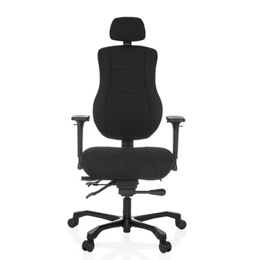 Офісне крісло / Крісло керівника 24 ГОДИНИ BASIC Тканина чорна hjh OFFICE