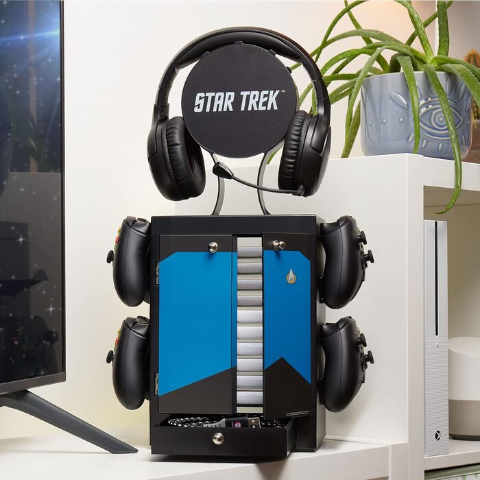 Органайзер для ігрових аксесуарів Star Trek Blue від Numskull: підставка для контролера та навушників (PS5, Xbox Series X/S, Nintendo Switch)