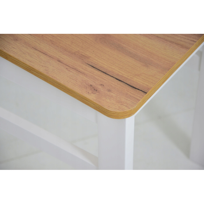 Комплект: розкладний стіл 80x140/180 та 4 стільці Krzyżak, колір дуб крафт