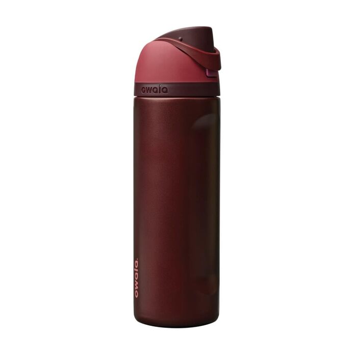 Термобутилька Owala FreeSip зі сталі з трубою, ізольована, BPA-free, для спорту та подорожей, Black Cherry, 710 мл