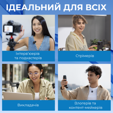 Бездротовий мікрофон BOYA LINK 3-02 Type-C/TRS Black