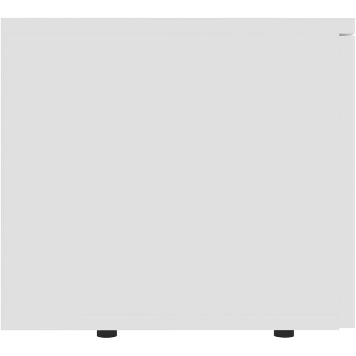 vidaXL ТВ-тумба з 3 шухлядами, біла, 80x34x30 см, ДСП, низький комод для телевізора, меблі для вітальні