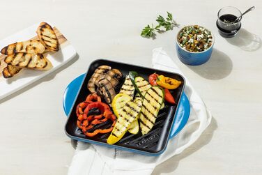 Гриль чавунний емальований Le Creuset, квадратний, 26 см, колір 'Морська сіль'