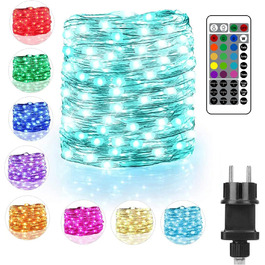 Гірлянда StarryEver 120 LED, 12 м, 16 кольорів, 132 режими, мідний дріт, для кімнати, балкона, вечірки, декор, електрична, диммована