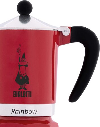 Кавоварка гейзерна Bialetti Rainbow, алюміній, червона, на 1 чашку