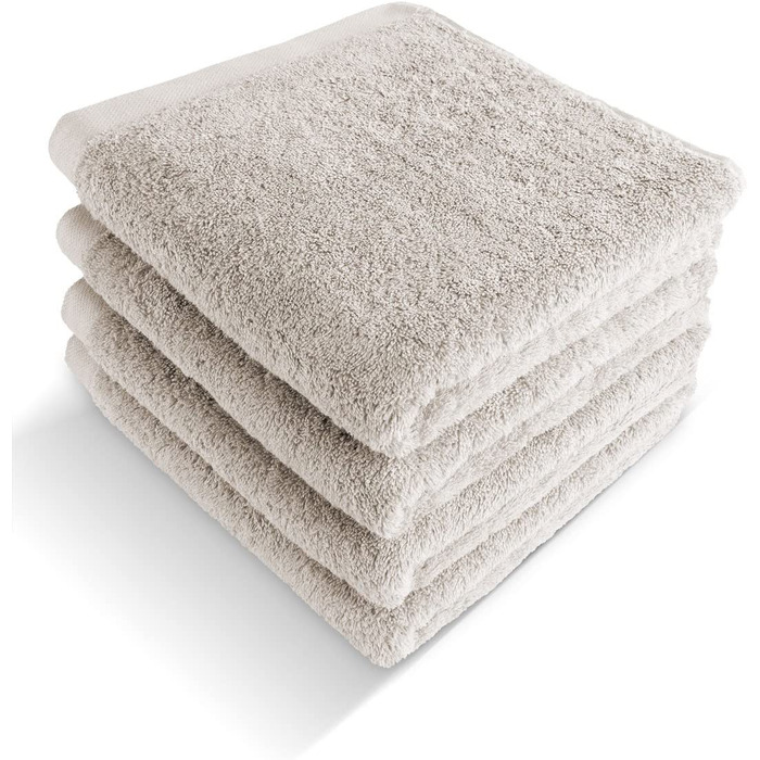 Рушники herzbach home Premium 50x100 см, 4 шт, антрацит – високоякісні, м’які та дуже вбираючі, 100% натуральна бавовна