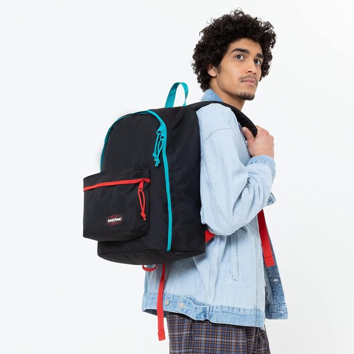 Рюкзак EASTPAK Out of Office 27 л, 44 см, Контраст Аква-Червоний