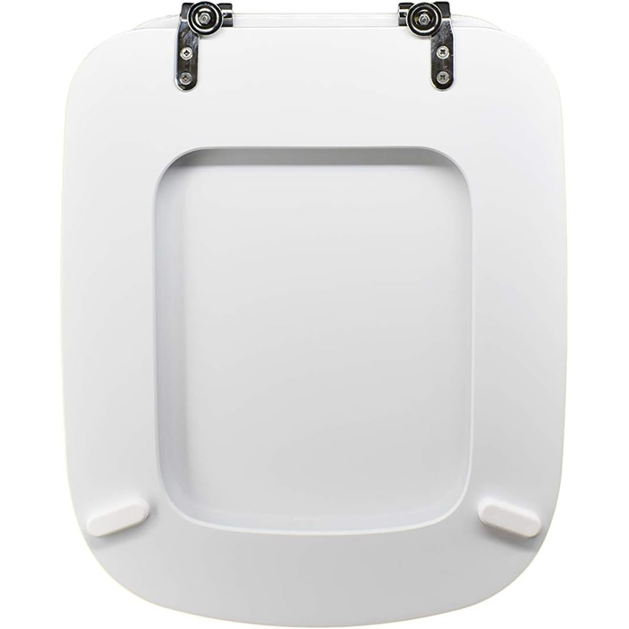 Сидіння для унітазу Si Dolomite EM804, МДФ, глянцеве біле, 44x36 см