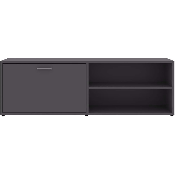 vidaXL ТВ тумба з дверцятами та полицями, сіра, 120x34x37 см, ДСП