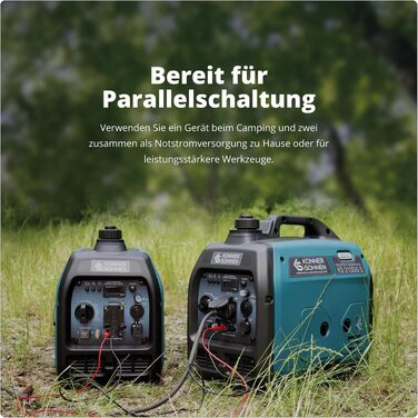 Інверторний генератор Könner&Söhnen 1900iG S (Blue3100igs), 2000 Вт, двопаливний (бензин/ГБО)