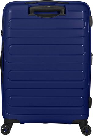 Валіза American Tourister Sunside Spinner M, розширювана, 67.5 см, 72.5/83.5 л, темно-синя, поліпропілен