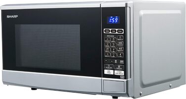 Мікрохвильова піч SHARP R670S 2-в-1 з грилем, 20 л, 800 Вт, гриль 1000 Вт, 10 рівнів потужності, 13 автоматичних програм, таймер, срібляста