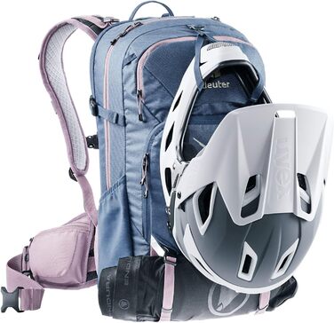 Жіночий велосипедний рюкзак Deuter Attack 18 SL з протектором, 18 л, синьо-фіолетовий