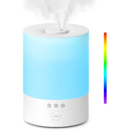 Зволожувач повітря Maxcio Top-Fill 2.5л з RGB підсвіткою та аромадифузором, ультразвуковий, без BPA, для спальні, дитячої, рослин - 30 годин роботи, 28 дБ
