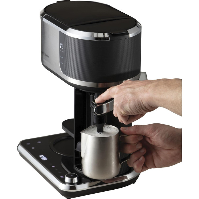 Електричний чайник Russell Hobbs Attentiv 26200-70 зі скляним корпусом, регулятором температури (40-100°C) та ситом для чаю, 1.7л, 2400Вт, нержавіюча сталь