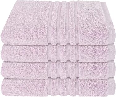 Рушники махрові Schiesser Milano 4 шт, 50x100 см, бавовна, рожеві, сертифікат MADE IN GREEN, для ванної кімнати