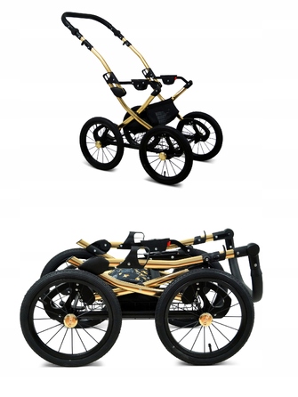 Дитячий візок 3в1 BabyLux Margaret Gold Black Grey