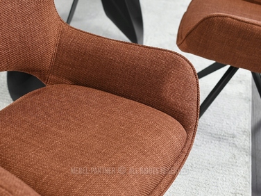 Стілець Mebel-Partner, тканина, помаранчевий, 1 шт.