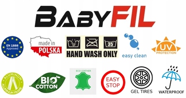 Дитячий візок 2в1 Krasnal BabyFIL, екошкіра + льон